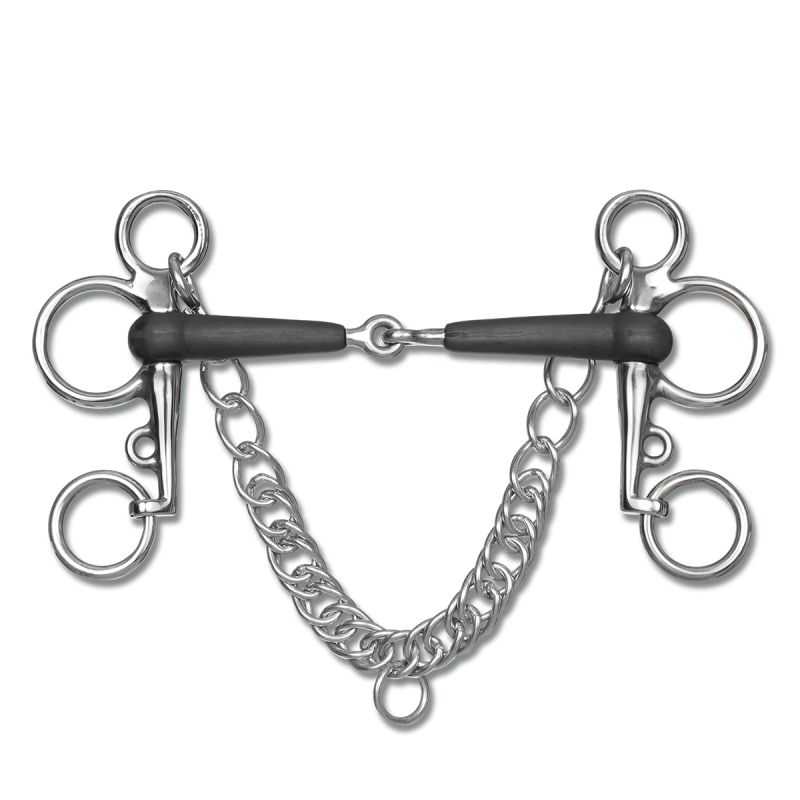 Mors Pelham petite branche Caoutchouc Waldhausen