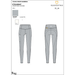 Legging d'équitation fille slim fit avec grip Equestro