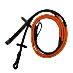 Rênes caoutchouc petits picots orange T de T