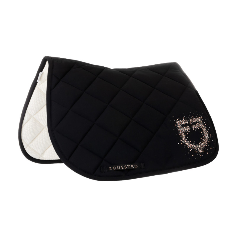Tapis de selle mixte avec logo en strass Equestro