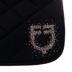 Tapis de selle de saut en tissu technique avec logo en strass