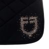 Tapis de selle de saut en tissu technique avec logo en strass