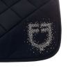 Tapis de selle de saut en tissu technique avec logo en strass