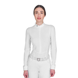 Polo de concours femme à manches longues et zip Equestro
