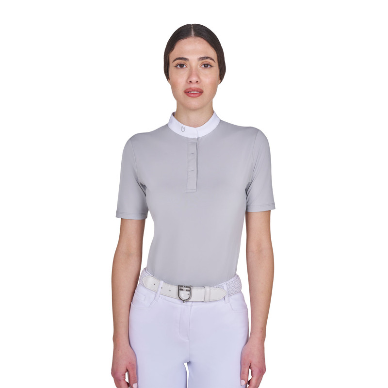 Polo de concours femme à boutons cachés Equestro