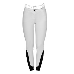 Pantalon d'equitation femme full grip avec logo strass Equestro