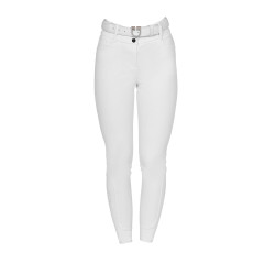 Pantalon d'equitation femme full grip avec logo strass Equestro