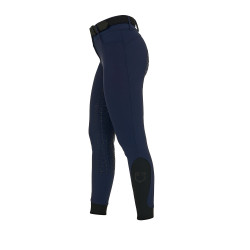 Pantalon d'equitation femme full grip avec logo strass Equestro