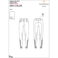 Pantalon d'equitation femme avec logo strass Equestro