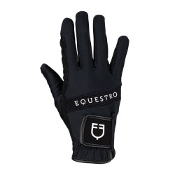 Gants d'équitation techniques avec logo multicolore Equestro