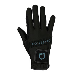 Gants d'équitation techniques avec logo multicolore Equestro