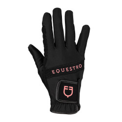 Gants d'équitation techniques avec logo multicolore Equestro