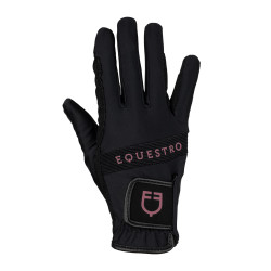 Gants d'équitation techniques avec logo multicolore Equestro