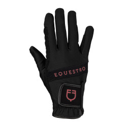 Gants d'équitation techniques avec logo multicolore Equestro