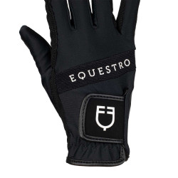Gants d'équitation techniques avec logo multicolore Equestro