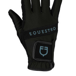 Gants d'équitation techniques avec logo multicolore Equestro