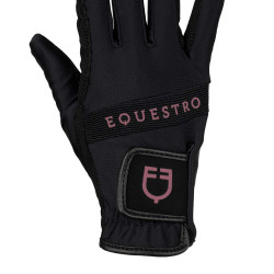 Gants d'équitation techniques avec logo multicolore Equestro