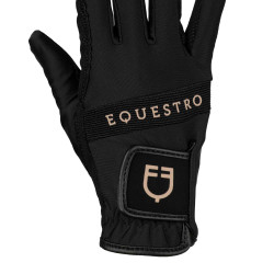 Gants d'équitation techniques avec logo multicolore Equestro