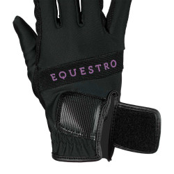 Gants d'équitation techniques avec logo multicolore Equestro