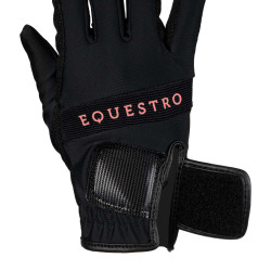Gants d'équitation techniques avec logo multicolore Equestro