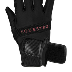 Gants d'équitation techniques avec logo multicolore Equestro