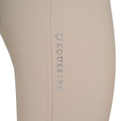 Pantalon femme taille haute logo en strass