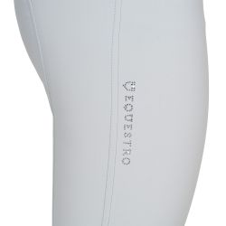 Pantalon femme taille haute logo en strass