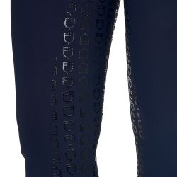 Pantalon d'equitation femme full grip avec logo strass Equestro