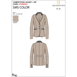 Veste de concours femme zip et boutons Equestro