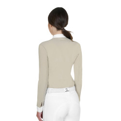 Polo de concours femme à manches longues et zip Equestro