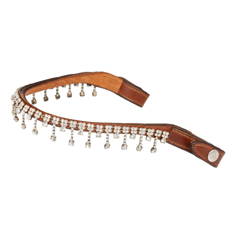Frontal Queen en cuir et cristaux Acavallo