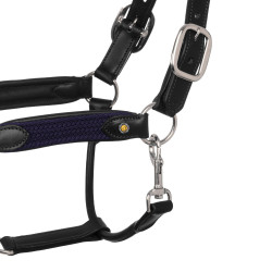 Licol en cuir et nylon tressé Equestro