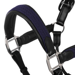 Licol en cuir et nylon tressé Equestro