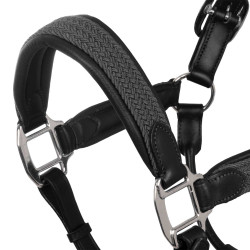 Licol en cuir et nylon tressé Equestro