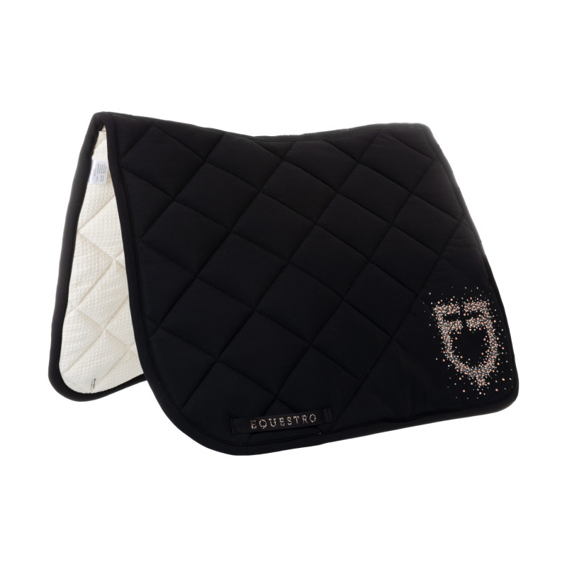 Tapis de selle dressage avec logo en strass Equestro