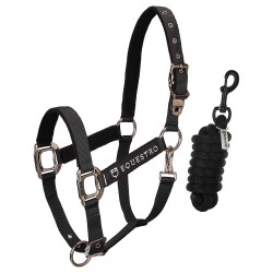 Licol nylon Shiny Fittings avec longe Equestro