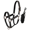 Licol nylon Shiny Fittings avec longe Equestro