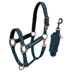 Licol nylon Shiny Fittings avec longe Equestro