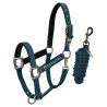 Licol nylon Shiny Fittings avec longe Equestro