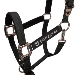 Licol nylon Shiny Fittings avec longe Equestro