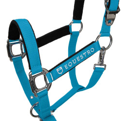 Licol nylon Shiny Fittings avec longe Equestro