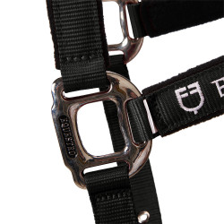 Licol nylon Shiny Fittings avec longe Equestro