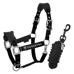 Licol nylon Fleece avec longe Equestro