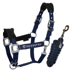 Licol nylon Fleece avec longe Equestro
