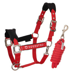Licol nylon Fleece avec longe Equestro
