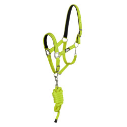Licol nylon réfléchissant avec longe Uke