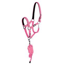 Licol nylon réfléchissant avec longe Uke