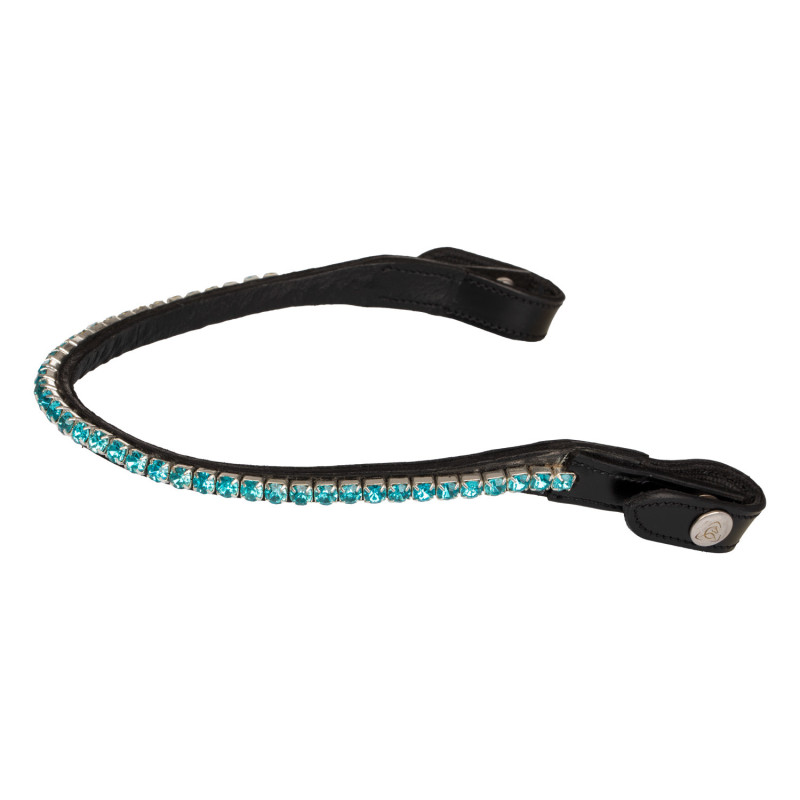 Frontal en cuir avec cristaux carrés Acavallo