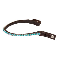 Frontal en cuir avec cristaux carrés Acavallo