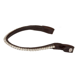 Frontal en cuir avec cristaux carrés Acavallo